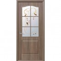 Дверь Новый Стиль "Классик" ПВХ De Luxe (стекло с рисунком Р1) - Фото №2